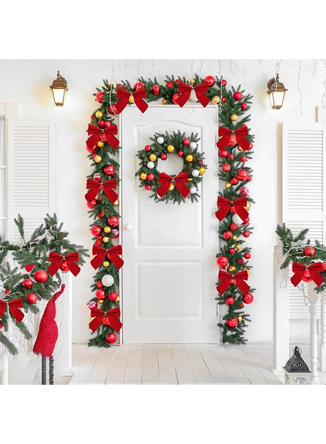 Ba Love 36 Pcs Christmas Bow Decorations for Christmas Tree, Wreaths Bows, Xmas Decorative Bows Ornaments for Home Christmas Party, Christmas Glitter Tiny Bows for DIY Crafts Ornaments (Red, Gold, Sliver) - Image 4